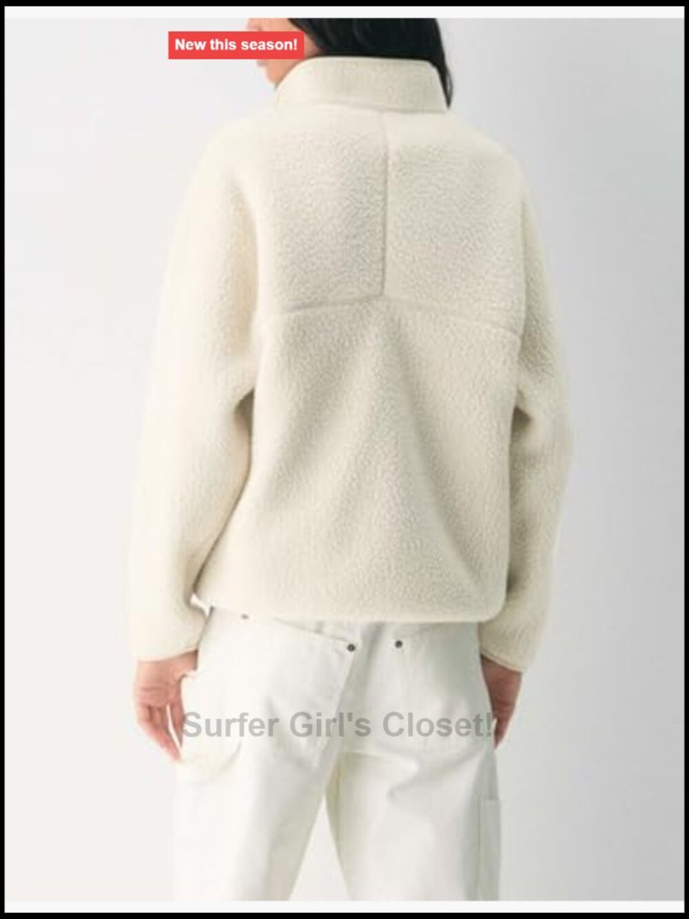 Women's Fleece Half Zip Pullover with Side Pockets Teddy Jacket - Picture 4 of 7